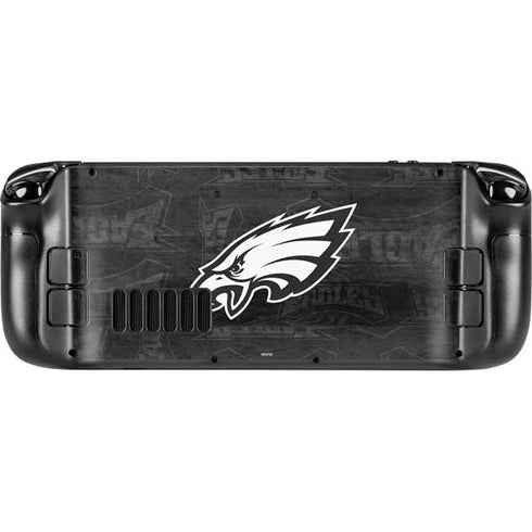 NFL Philadelphia Eagles Black & White Steam Deck Handheld Gaming Computer Skin